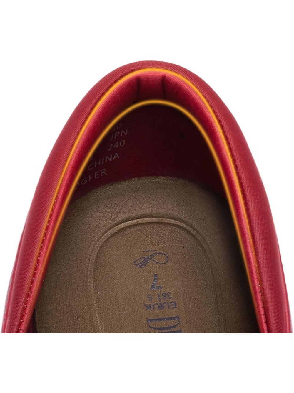 Womens Red Faux Leather Business Casual Dressy Loafers Comfortable Loafers - Picture 6 of 6